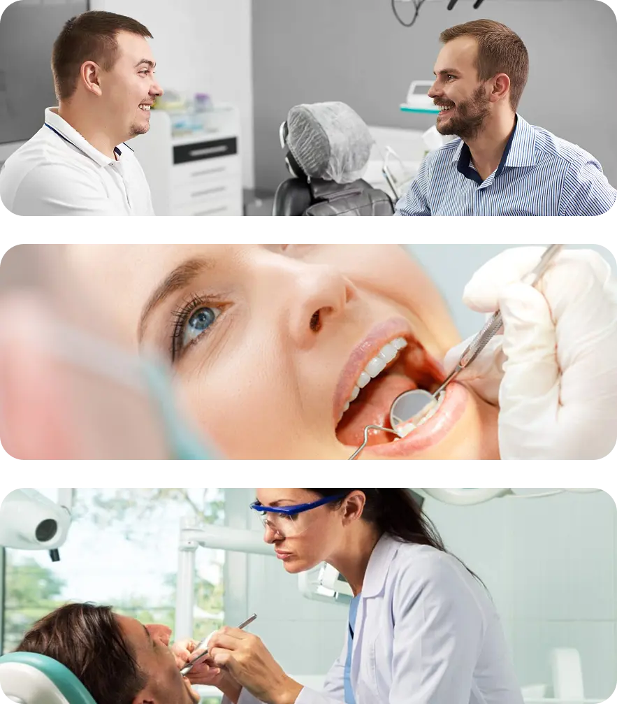 Dentists providing professional patient care inside a modern dental clinic