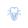 Implant keyword research icon targeting high value treatment searches.