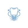 Dental implant marketing icon highlighting targeted search engine optimization services