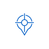 Location optimization icon representing improved local dental search visibility online